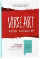 NKJV Thinline Youth Edition Bible Verse Art Cover Collection Teal (Red Letter Edition)