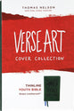 NKJV Thinline Youth Edition Bible Verse Art Cover Collection Green (Red Letter Edition)