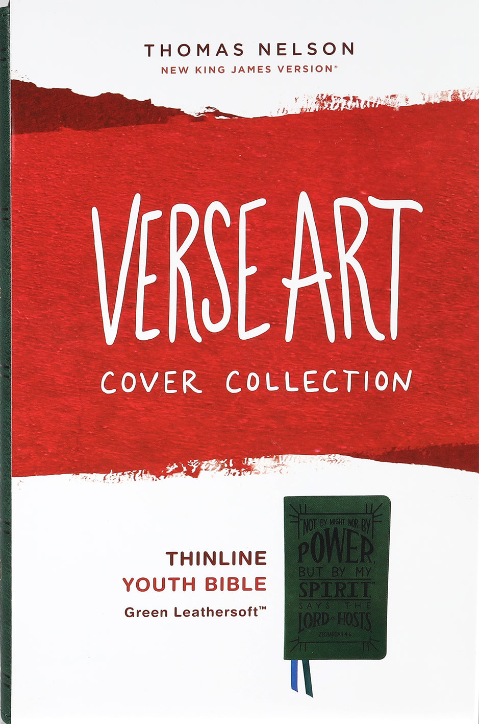 NKJV Thinline Youth Edition Bible Verse Art Cover Collection Green (Red Letter Edition)