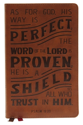 NKJV Personal Size Reference Bible Verse Art Cover Collection Tan Thumb Indexed (Red Letter Edition)