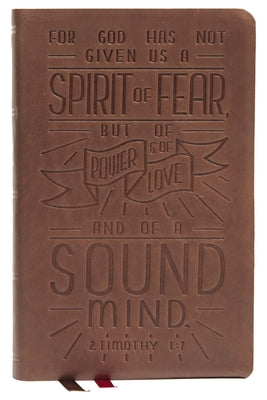NKJV Personal Size Reference Bible Verse Art Cover Collection Brown (Red Letter Edition)