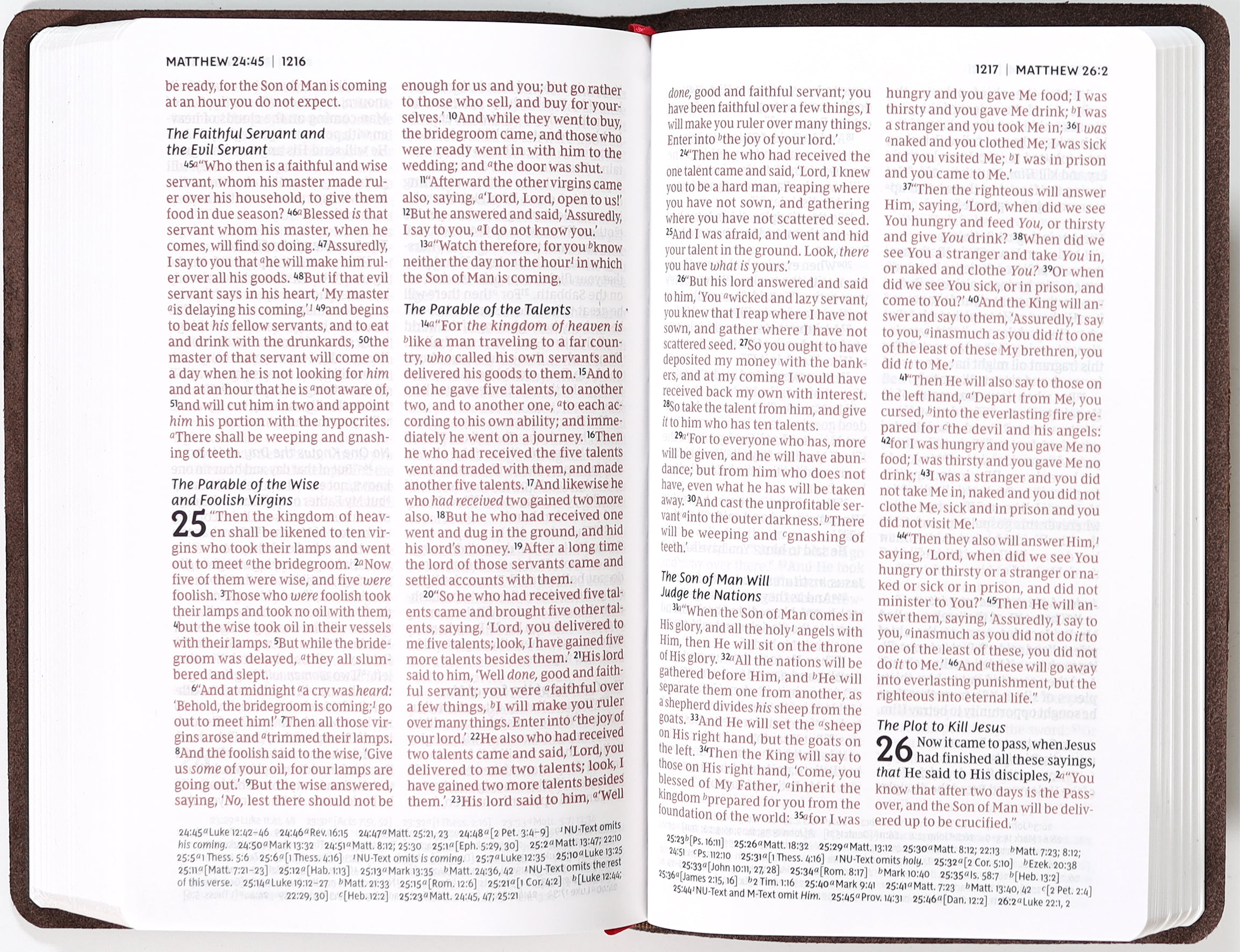 NKJV Personal Size Reference Bible Verse Art Cover Collection Brown (Red Letter Edition)
