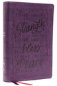 NKJV Giant Print Center-Column Reference Bible Verse Art Cover Collection Purple Thumb Indexed (Red Letter Edition)