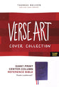 NKJV Giant Print Center-Column Reference Bible Verse Art Cover Collection Purple Thumb Indexed (Red Letter Edition)
