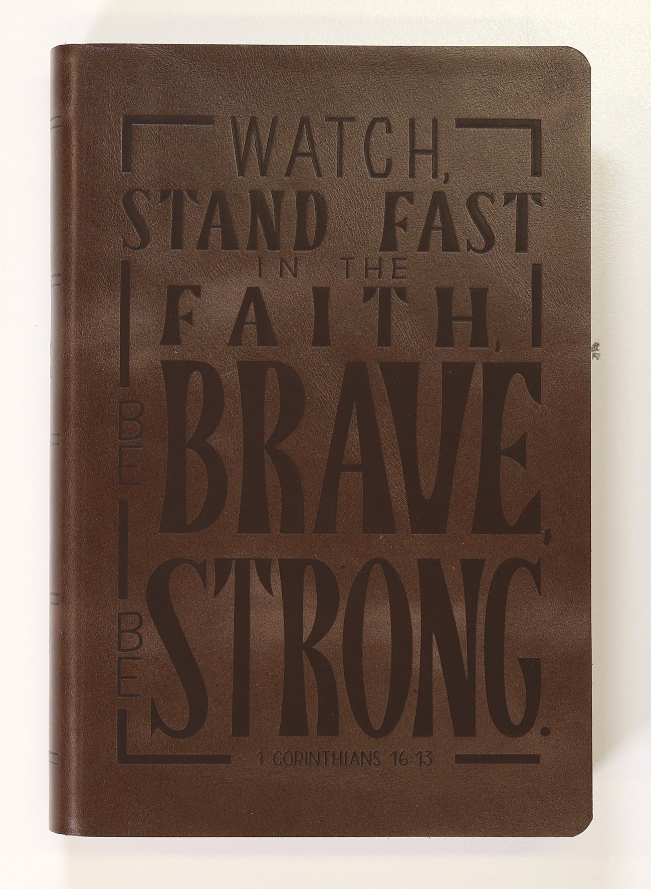 NKJV Giant Print Center-Column Reference Bible Verse Art Cover Collection Brown Thumb Indexed (Red Letter Edition)