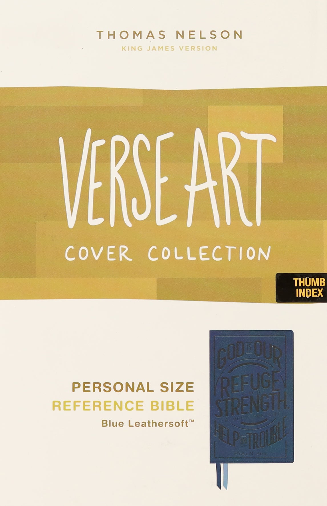 KJV Personal Size Reference Bible Verse Art Cover Collection Blue Thumb Indexed (Red Letter Edition)
