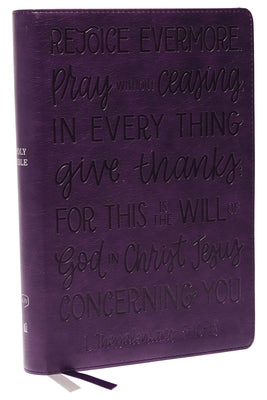 KJV Giant Print Center-Column Reference Bible Verse Art Cover Collection Purple (Red Letter Edition)