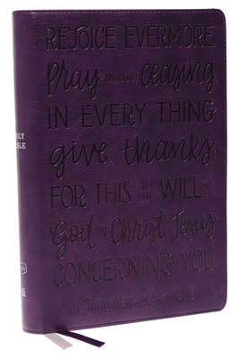 KJV Giant Print Center-Column Reference Bible Verse Art Cover Collection Purple Thumb Indexed (Red Letter Edition)