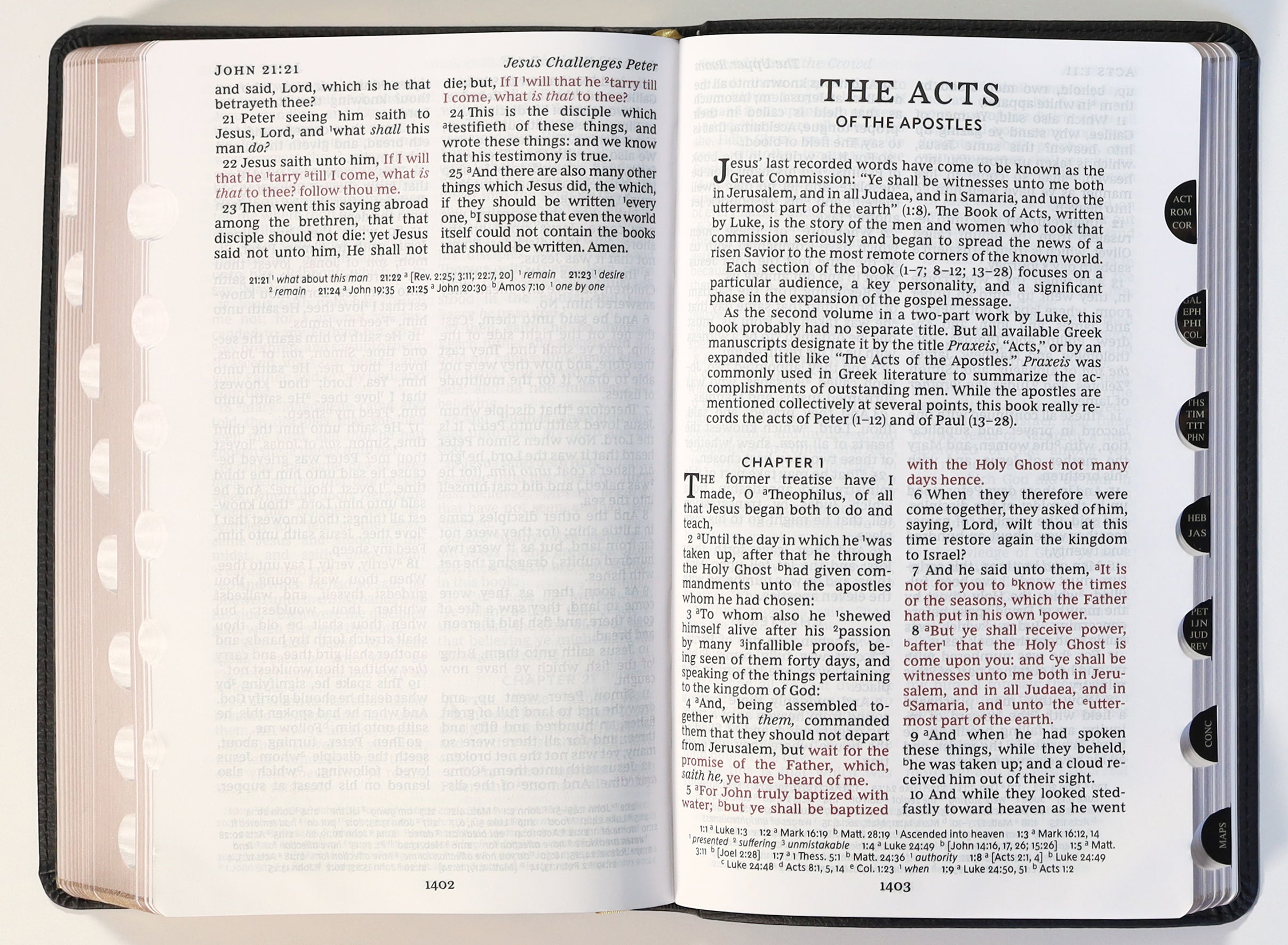 KJV Personal Size Large Print Reference Bible Vintage Series Black Thumb Indexed (Red Letter Edition)