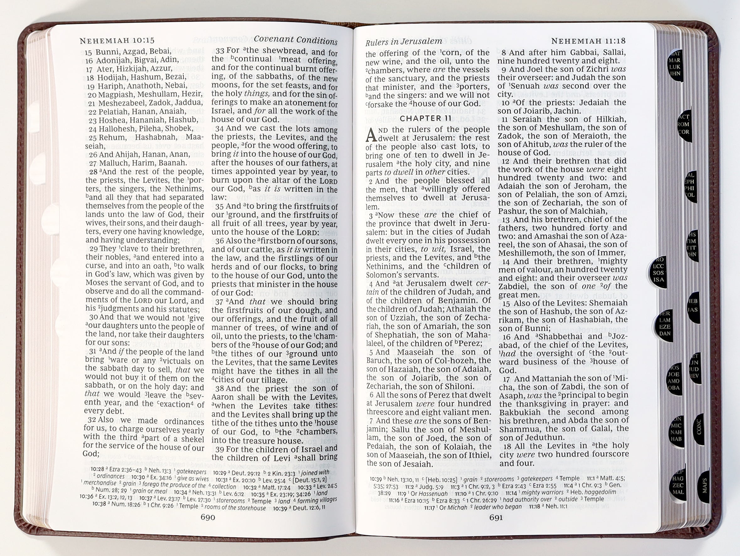 KJV Personal Size Large Print Reference Bible Vintage Series Brown Thumb Indexed (Red Letter Edition)
