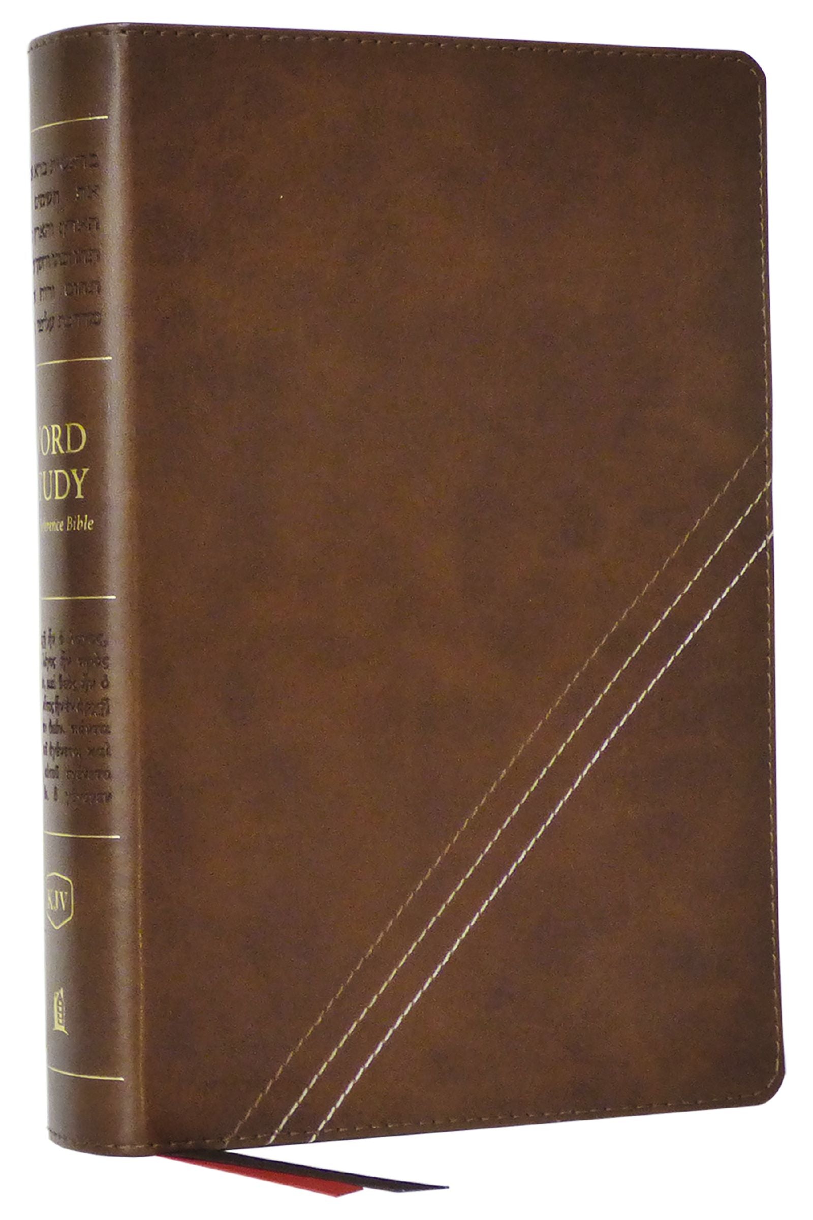 KJV Word Study Reference Bible Brown Thumb Indexed (Red Letter Edition)