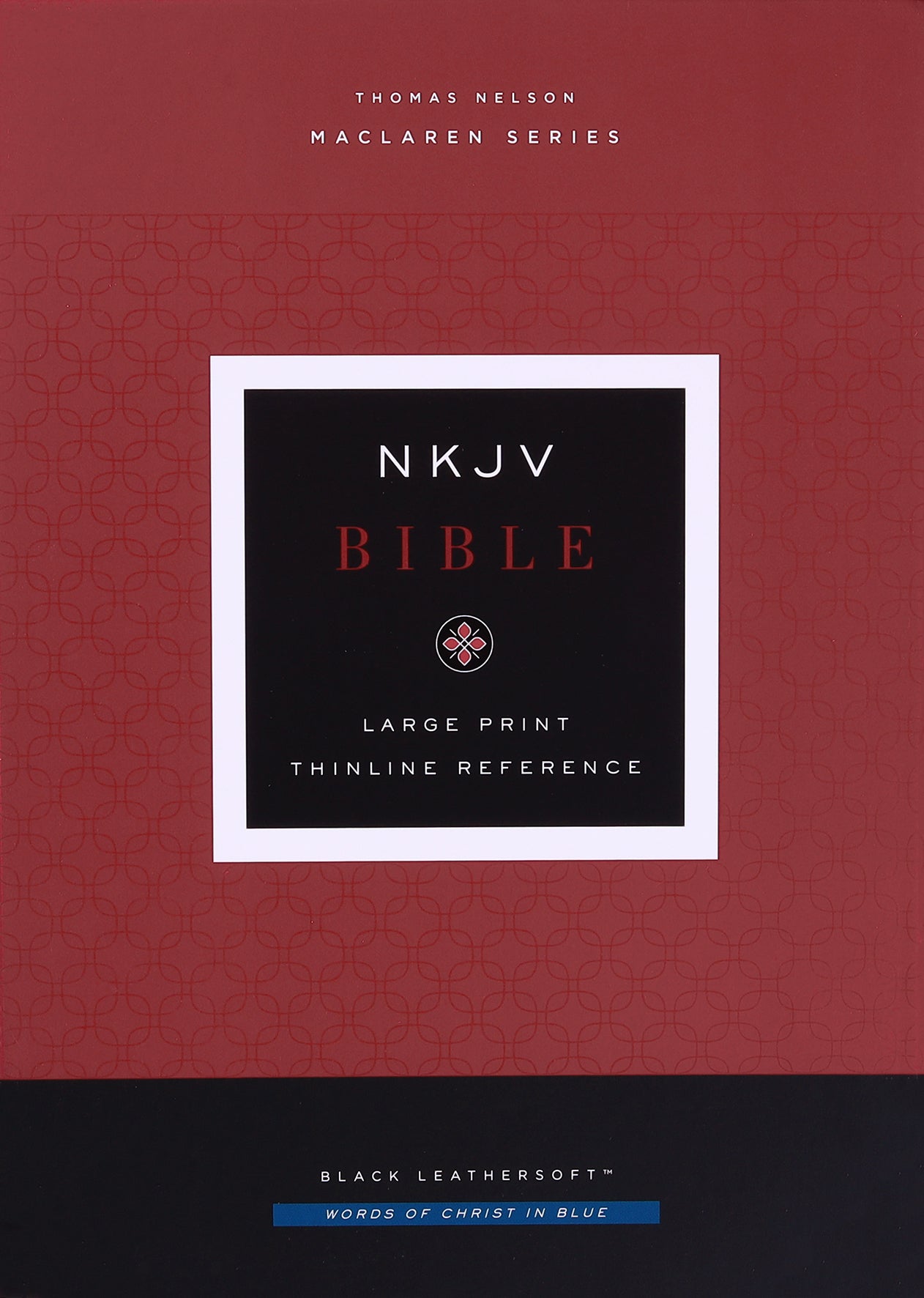NKJV Large Print Thinline Reference Bible Maclaren Series Black (Blue Letter Edition- Colorblind Friendly)