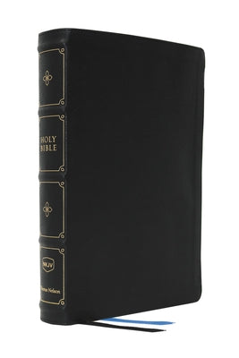 NKJV Large Print Thinline Reference Bible Maclaren Series Black Thumb Indexed (Blue Letter Edition- Colorblind Friendly)