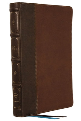 NKJV Large Print Thinline Reference Bible Maclaren Series Brown (Blue Letter Edition- Colorblind Friendly)