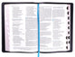 NKJV Large Print Thinline Reference Bible Maclaren Series Black Thumb Indexed (Blue Letter Edition- Colorblind Friendly)
