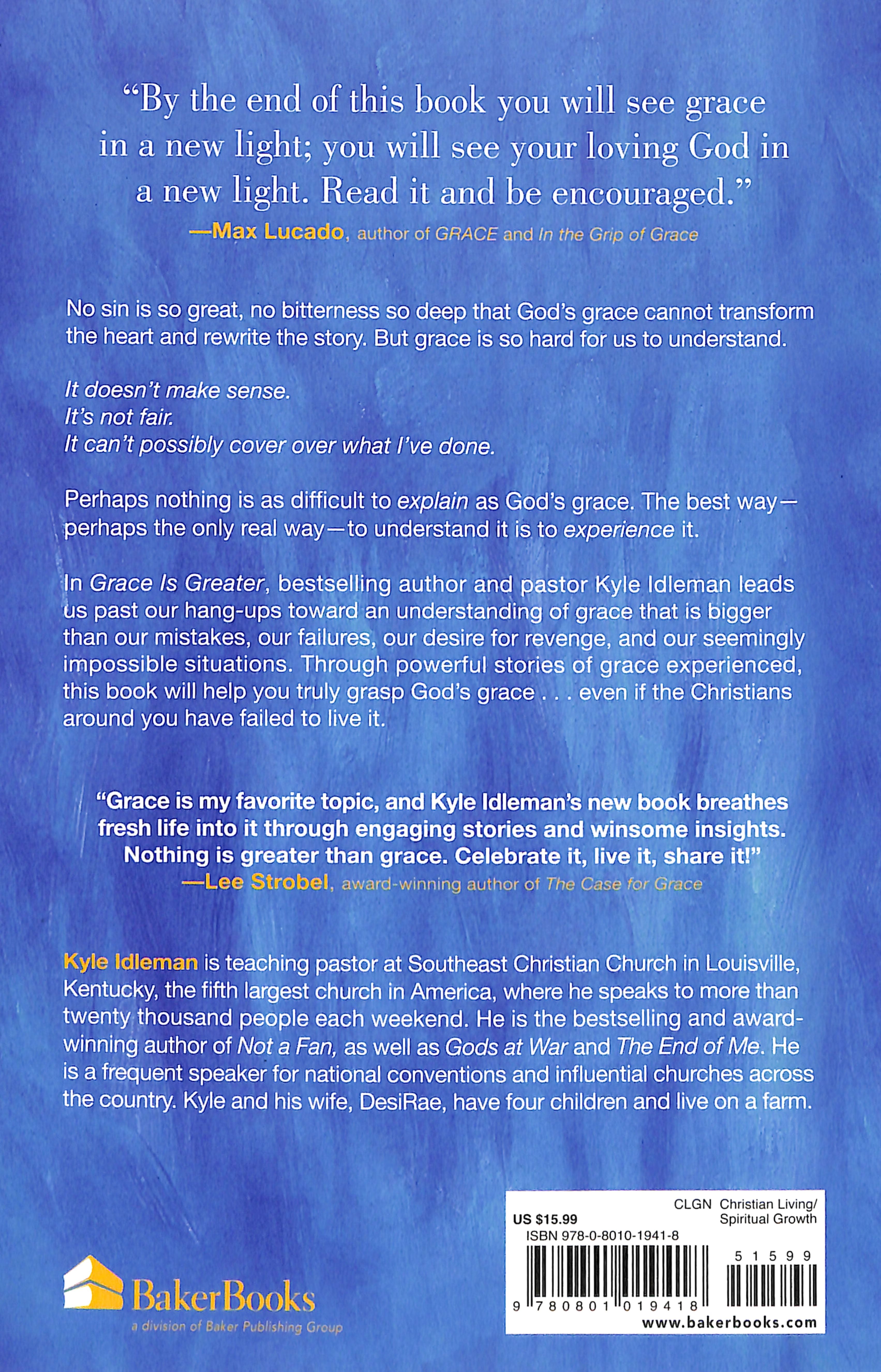 Grace is Greater: God's Plan to Overcome Your Past, Redeem Your Pain, and Rewrite Your Story