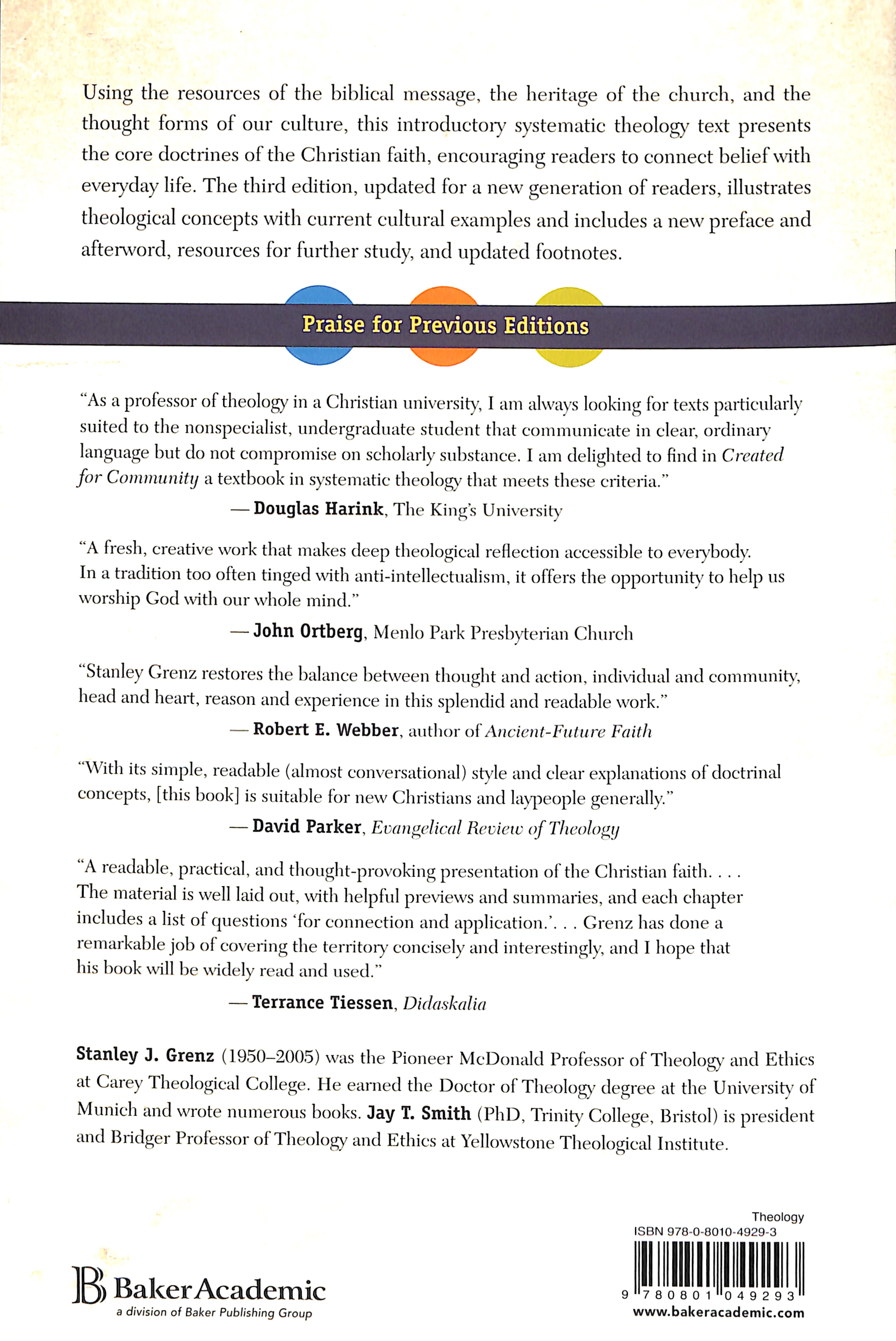 Created For Community: Connecting Christian Belief With Christian Living (3rd Ed)