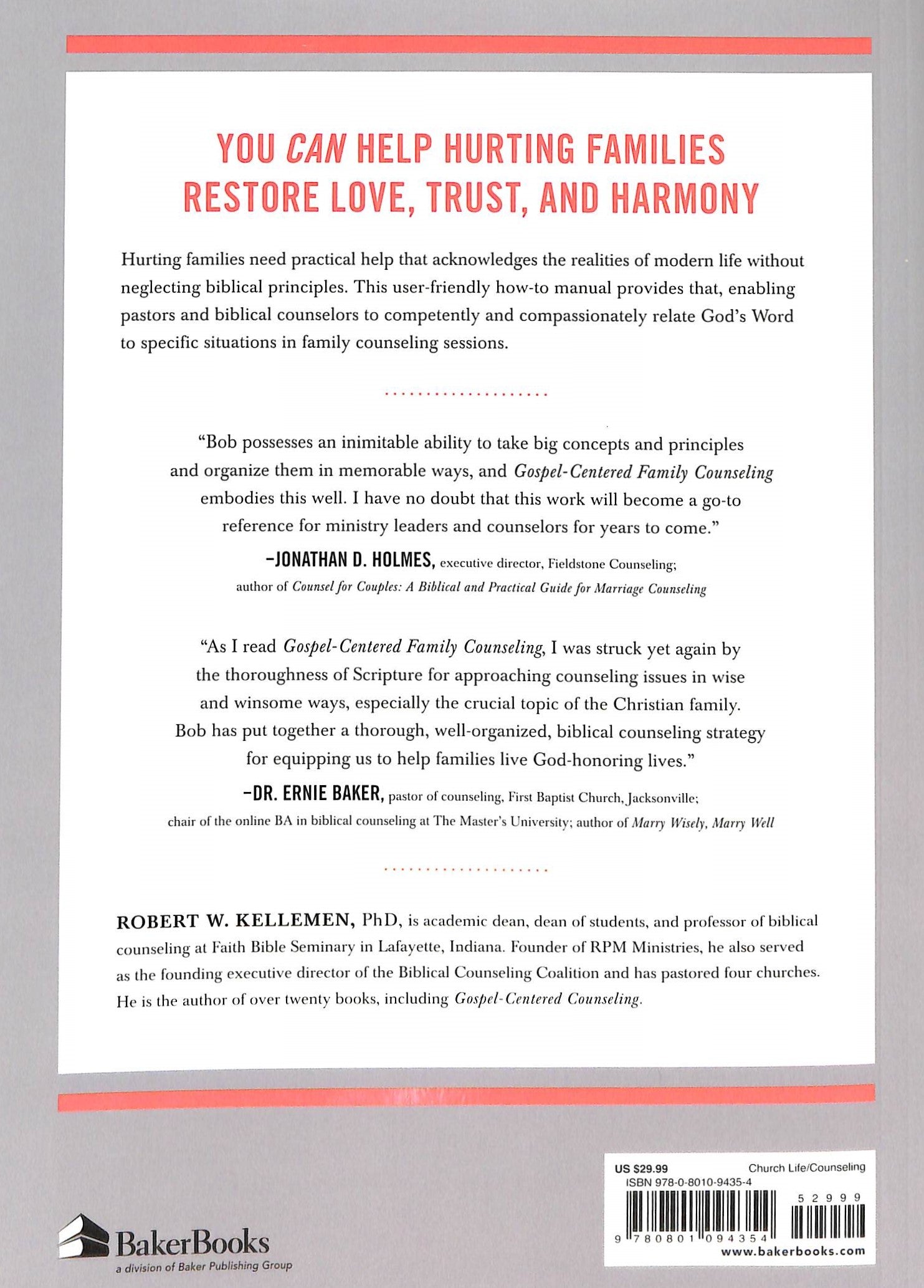 Gospel-Centered Family Counseling: An Equipping Guide For Pastors and Counselors