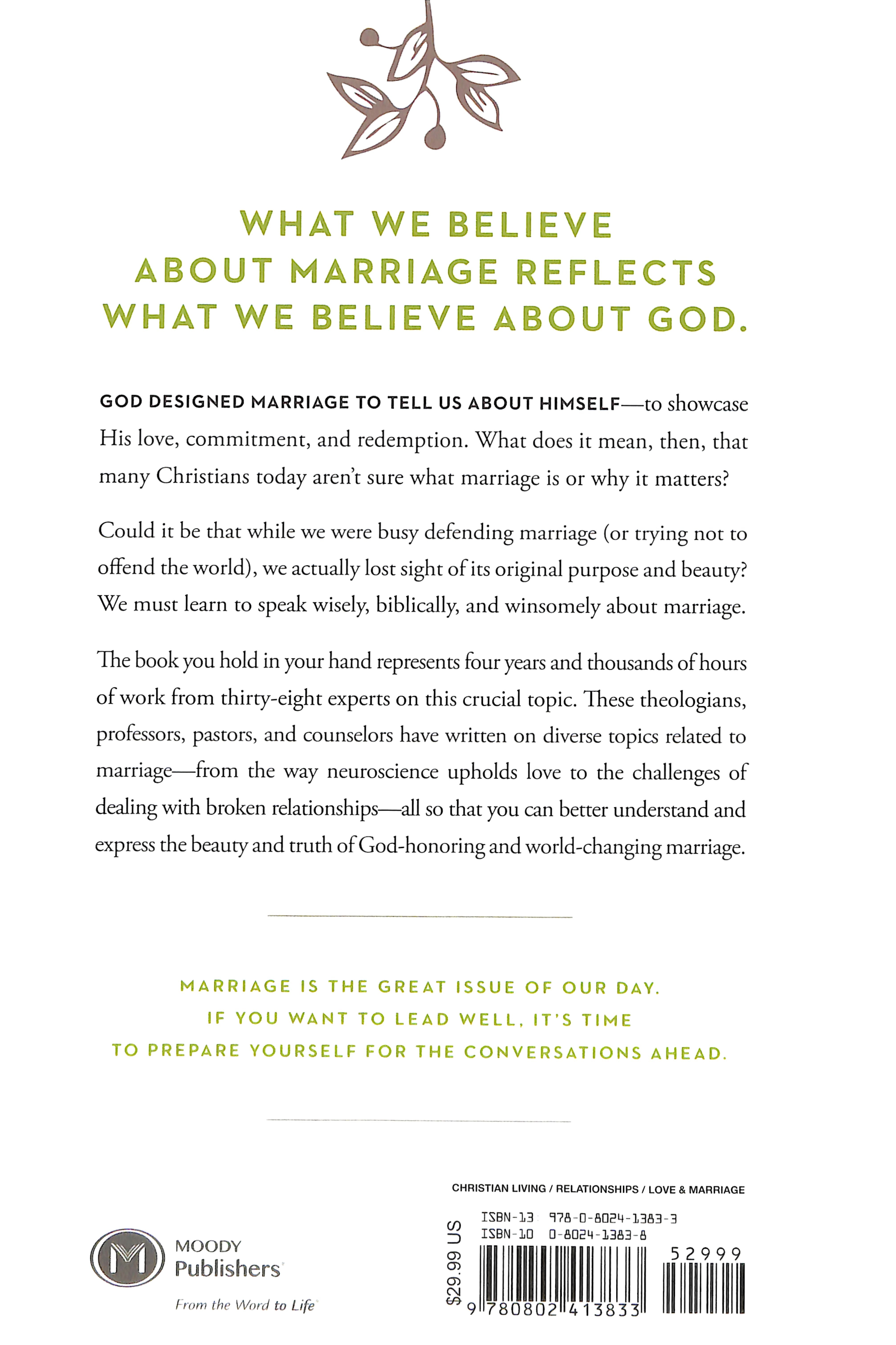 Marriage: Its Foundation, Theology, and Mission in a Changing World