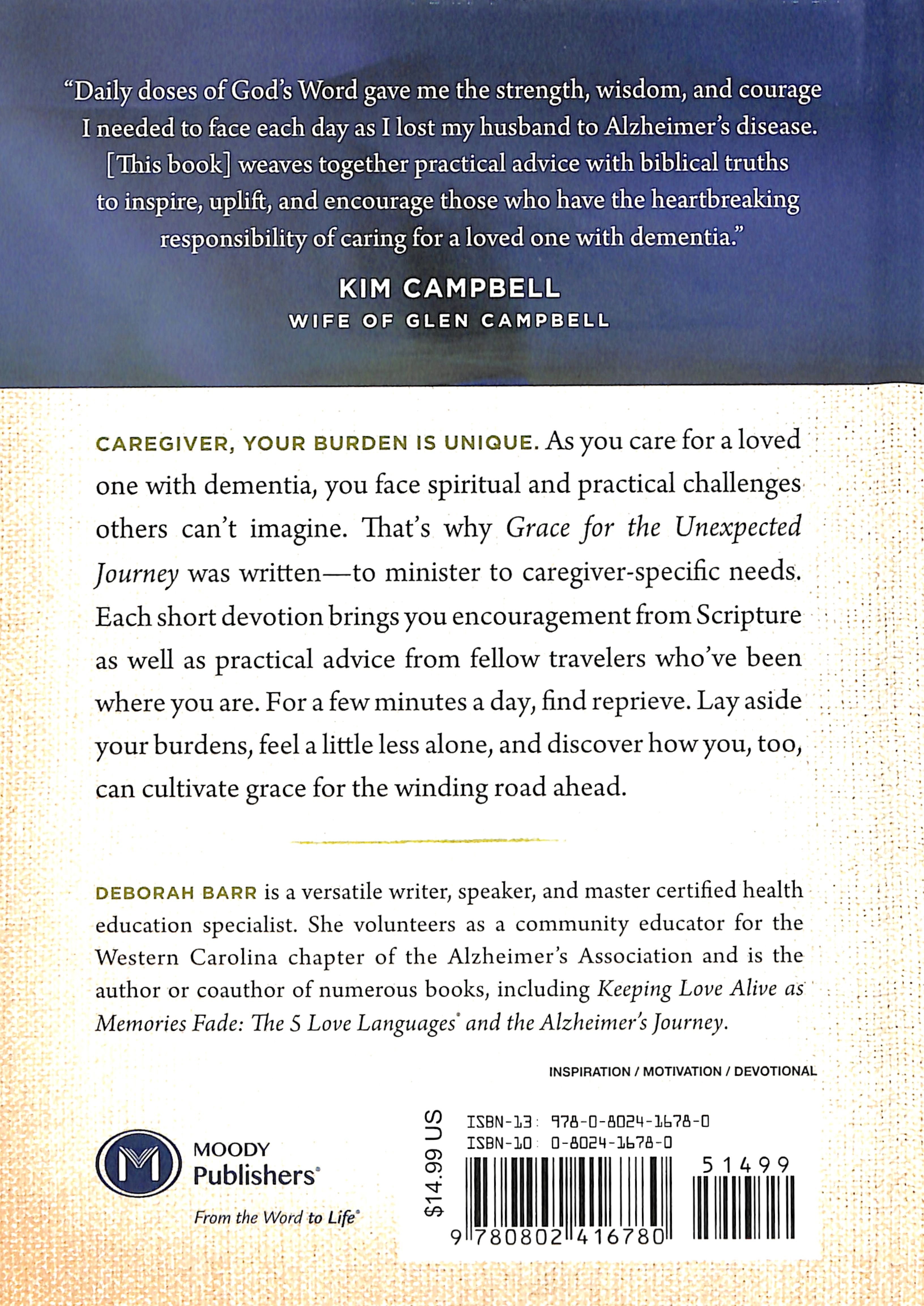 Grace For the Unexpected Journey: A 60-Day Devotional For Alzheimer's and Other Dementia Caregivers