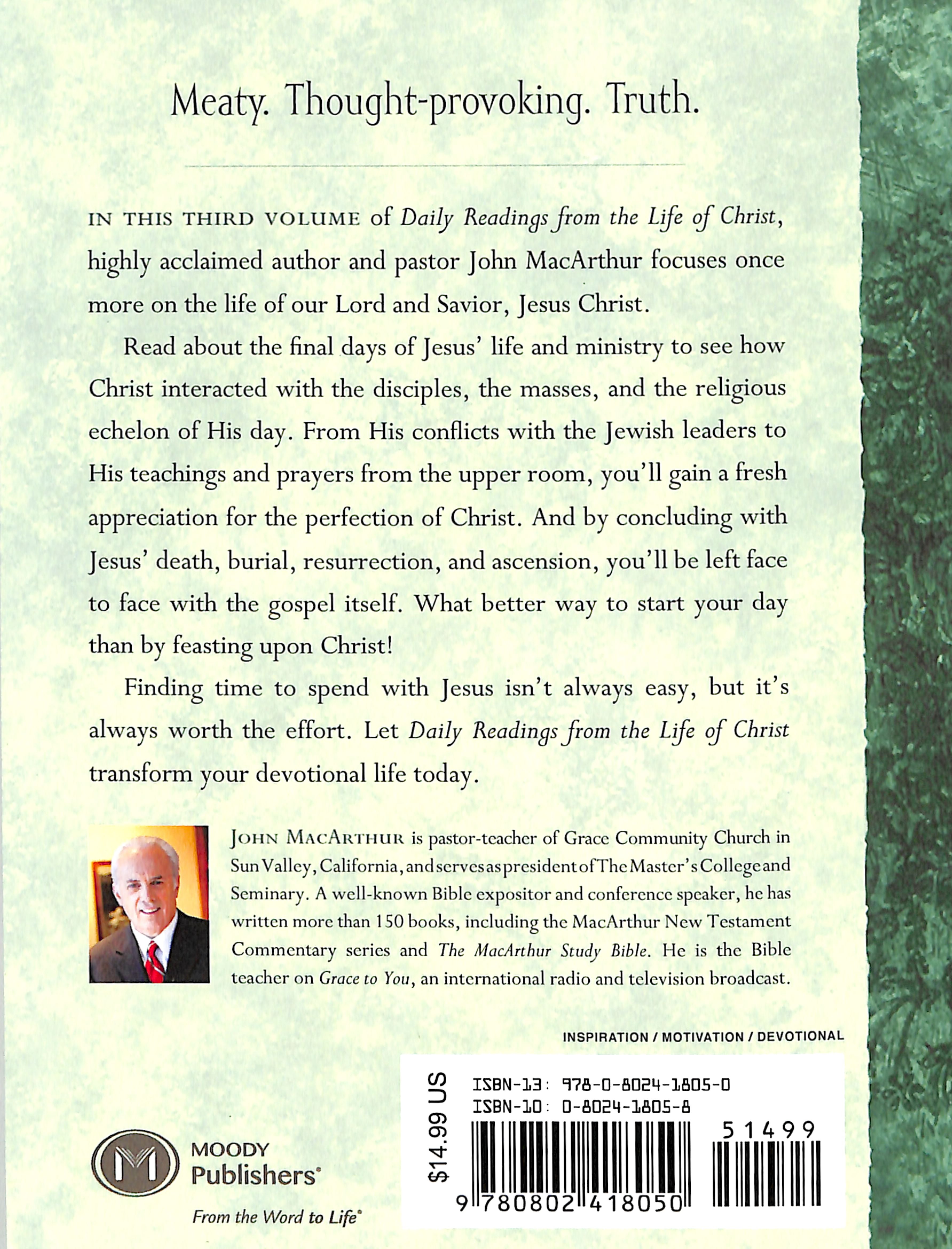 Daily Readings From the Life of Christ (#03 in Grace For Today Series)