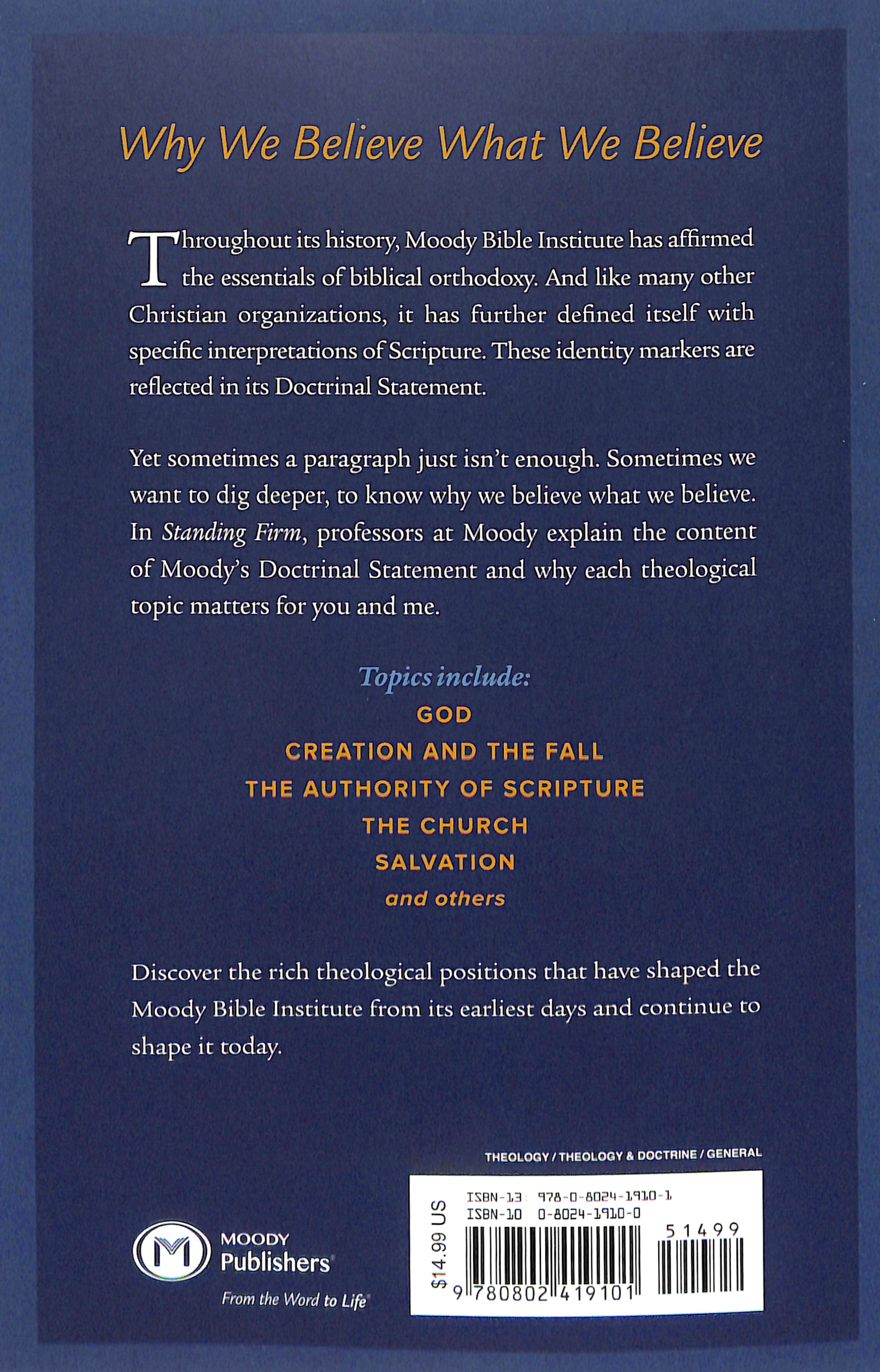 Standing Firm: The Doctrinal Commitment of the Moody Bible Institute
