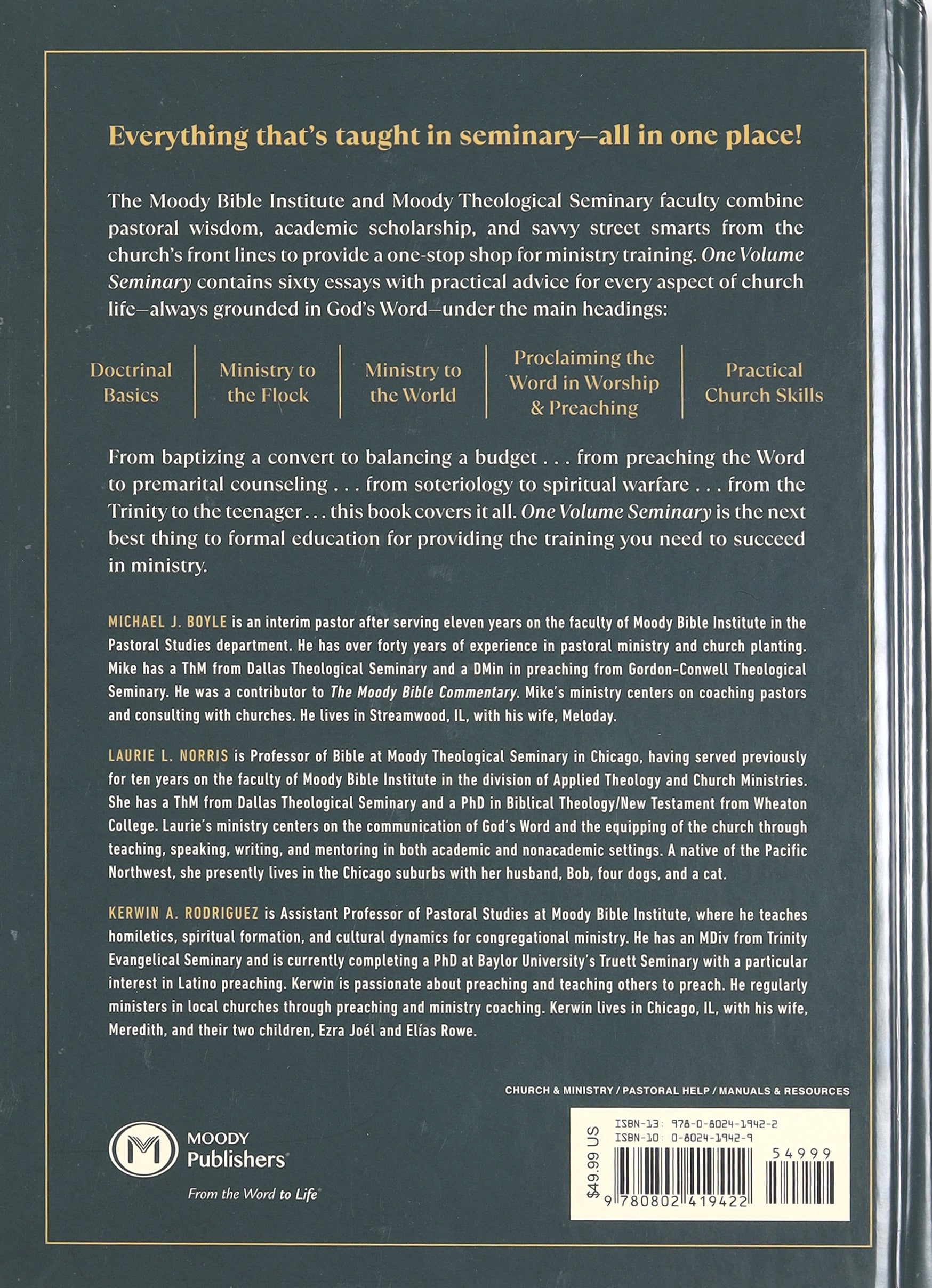 One Volume Seminary: A Complete Ministry Education From the Faculty of Moody Bible Institute and Moody Theological Seminary