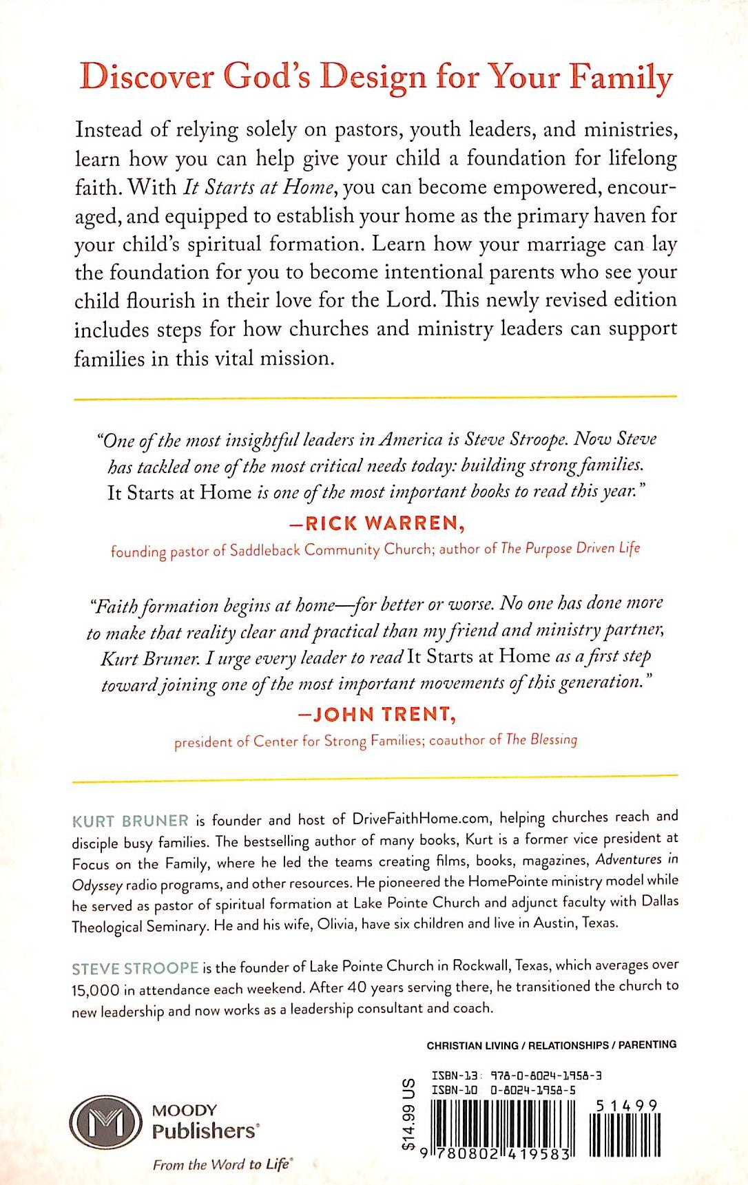It Starts At Home: A Practical Guide to Nurturing Lifelong Faith