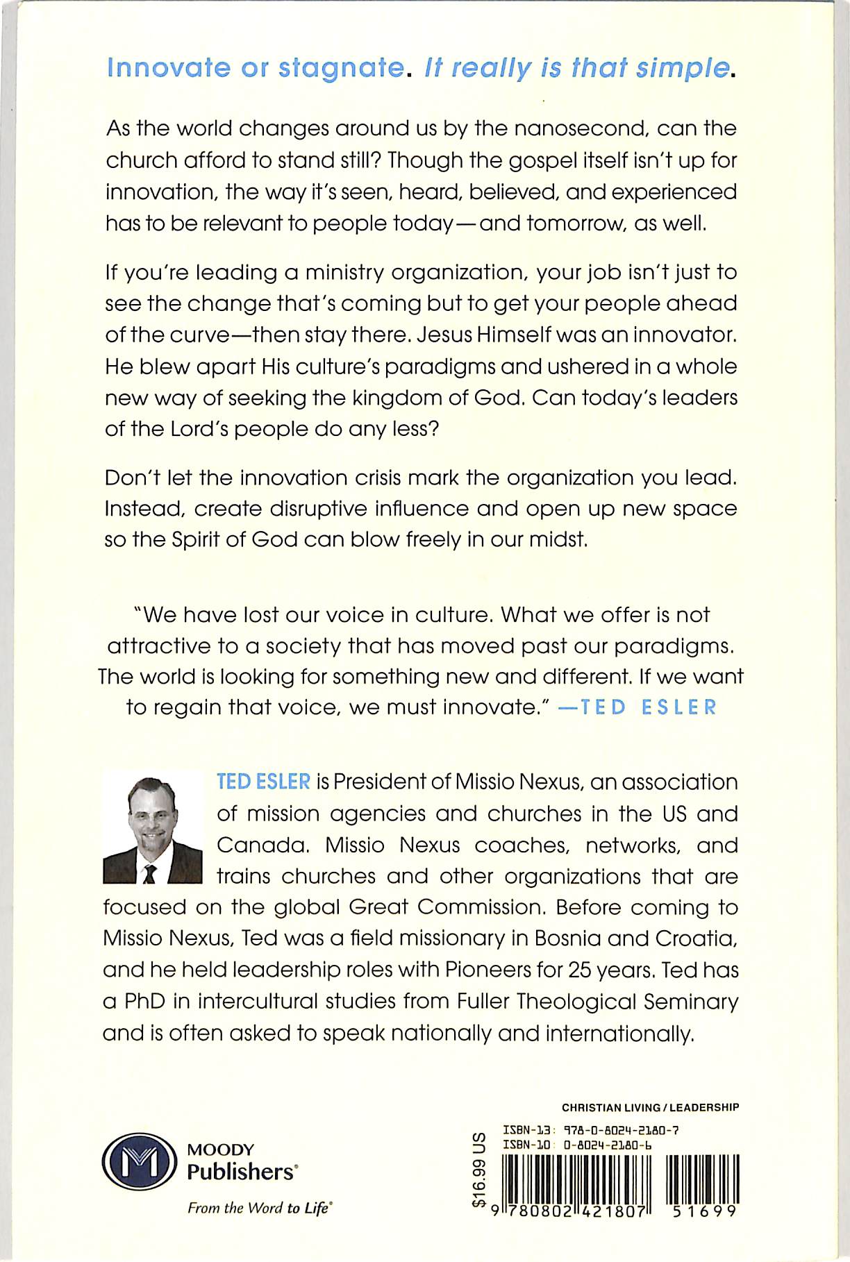 The Innovation Crisis: Creating Disruptive Influence in the Ministry You Lead