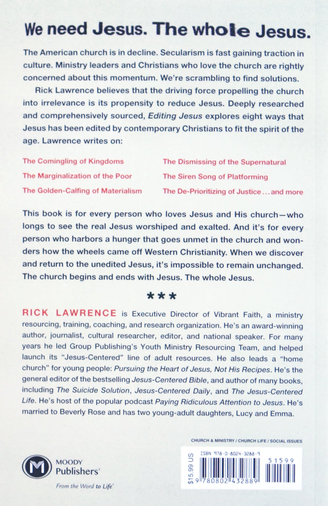 Editing Jesus: Confronting the Distorted Faith of the American Church