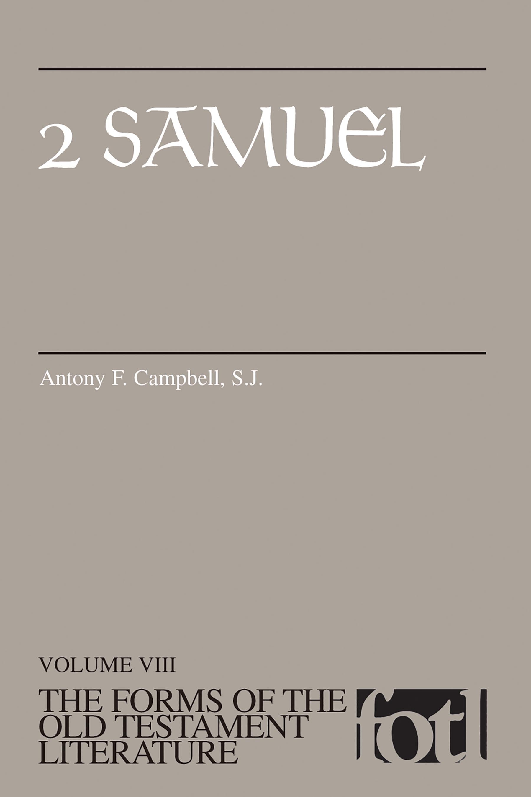 2 Samuel (Forms of the Old Testament Literature) (#08 in Forms Of The Old Testament Literature Series)