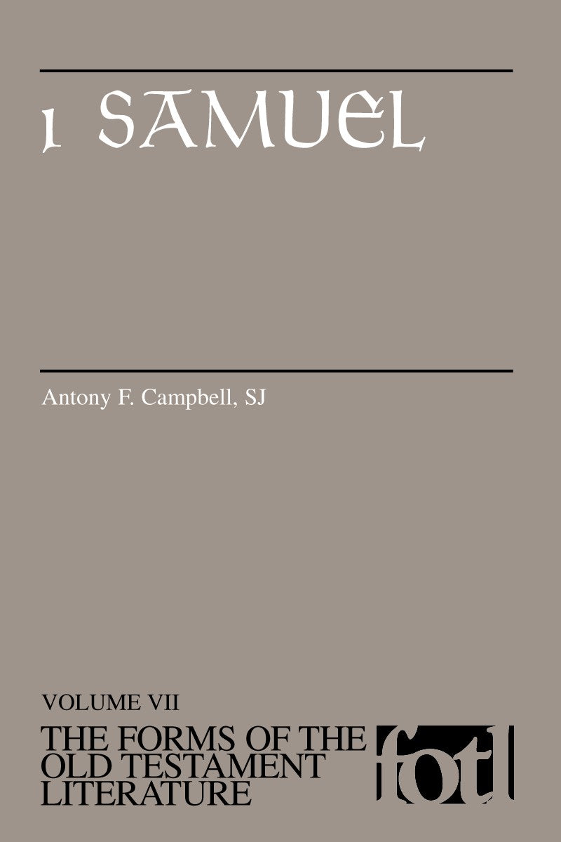 1 Samuel (Forms of the Old Testament Literature) (#07 in Forms Of The Old Testament Literature Series)