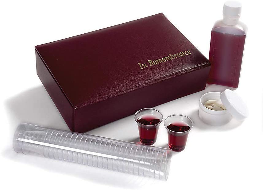 Portable Communion Set: The Basic (Maroon/red)