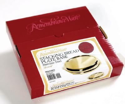 Communion Stacking Bread Plate Base Brass