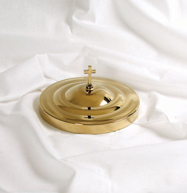 Communion Bread Plate Cover Brass