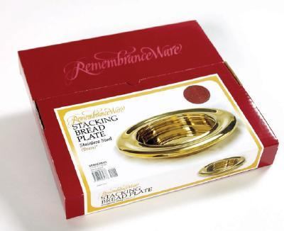 Communion Stacking Bread Plate Brass