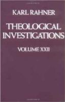 Theological Investigations Volume 22
