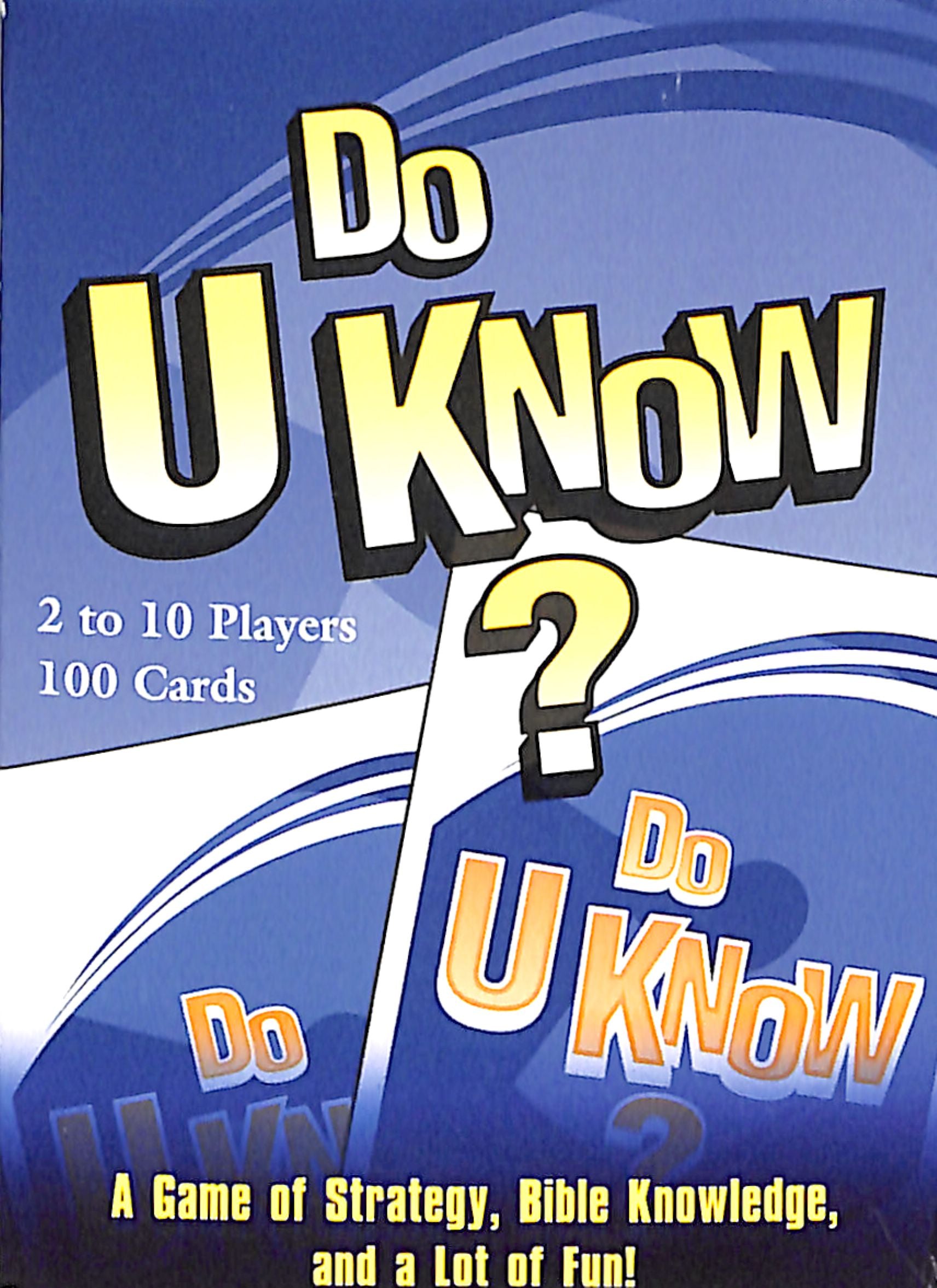 Do U Know? Card Game: A Game of Strategy, Bible Knowledge and a Little Bit of Luck!