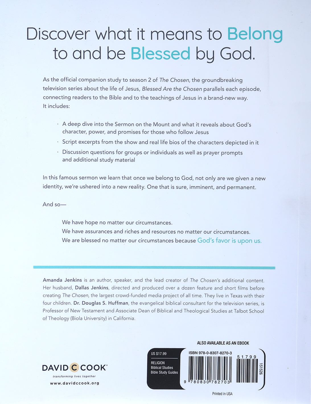 Blessed Are the Chosen : An Interactive Bible Study (Season 2) (The Chosen Series)