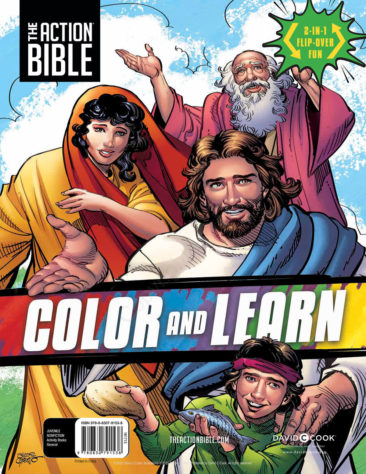 The Action Bible Ultimate Activity & Coloring 2-In-1 Flip-Over Book