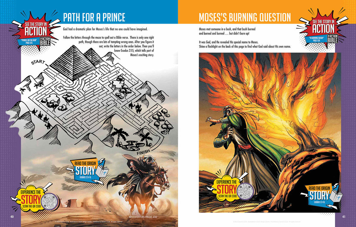 The Action Bible Ultimate Activity & Coloring 2-In-1 Flip-Over Book