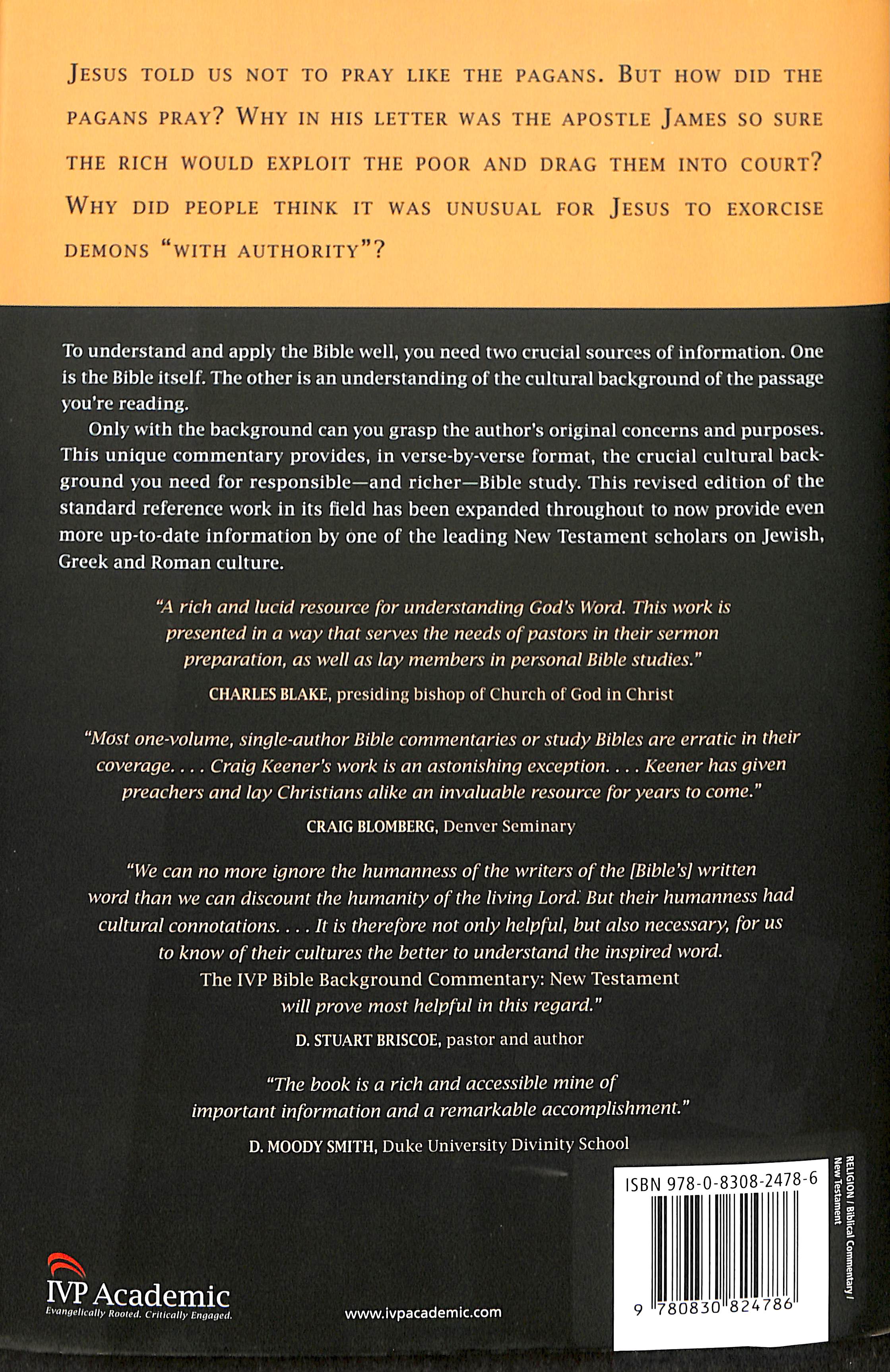 New Testament (2nd Edition) (Ivp Bible Background Commentary Series)