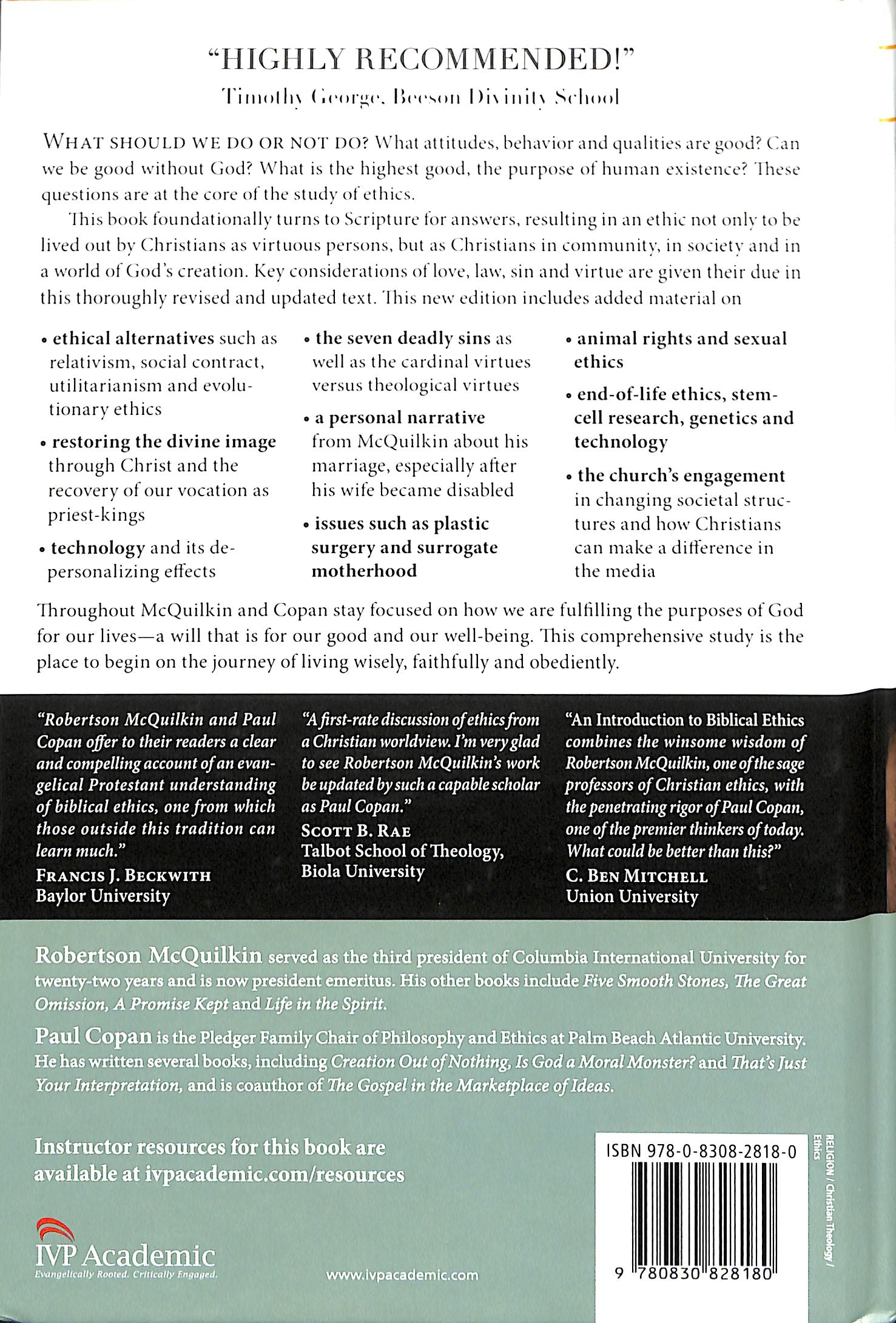 An Introduction to Biblical Ethics (Third Edition)