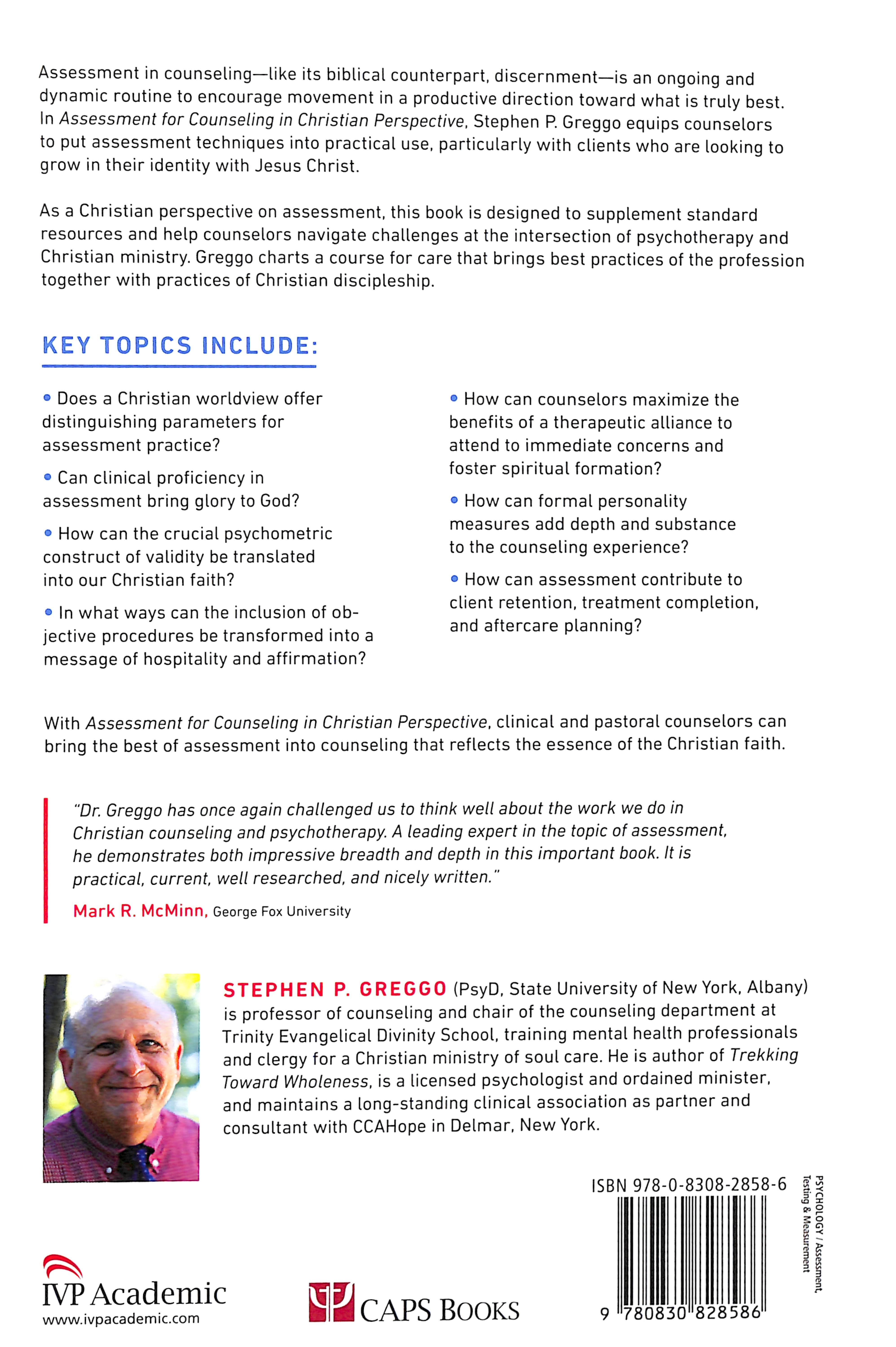 Assessment For Counseling in Christian Perspective