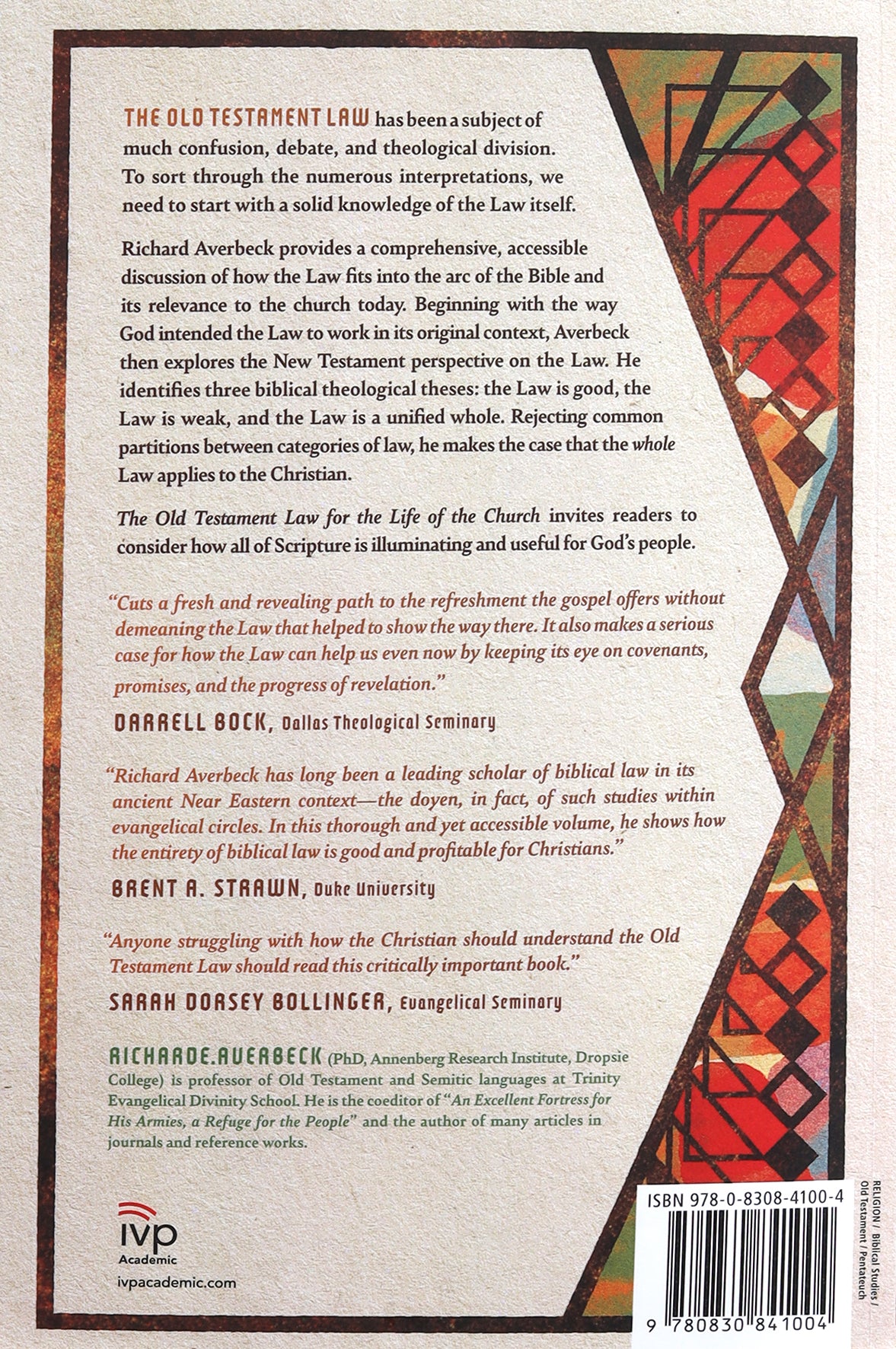 The Old Testament Law For the Life of the Church: Reading the Torah in the Light of Christ
