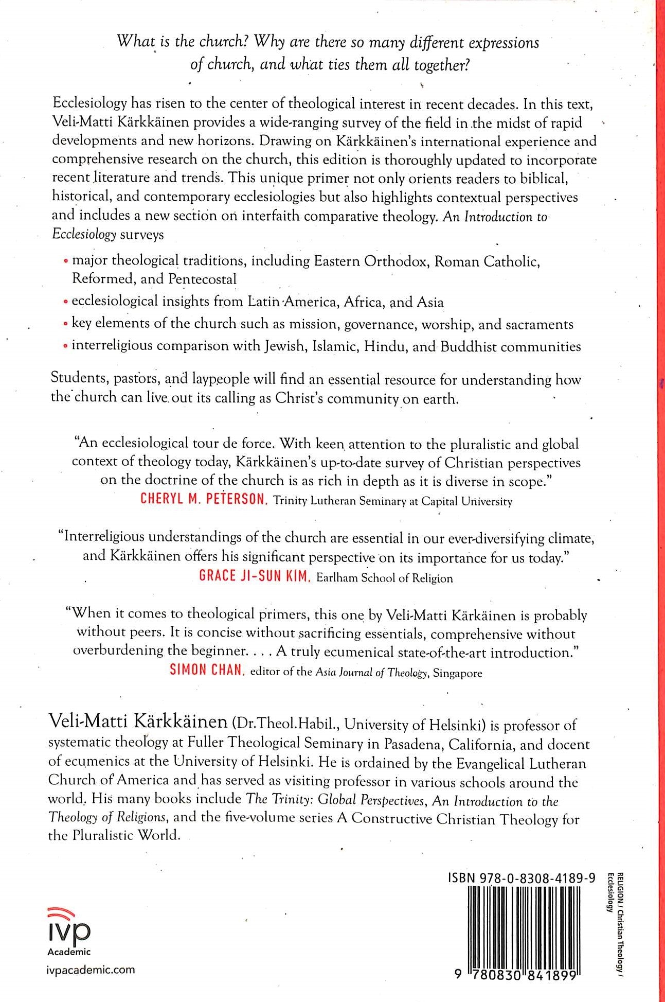 An Introduction to Ecclesiology: Historical, Global, and Interreligious Perspectives