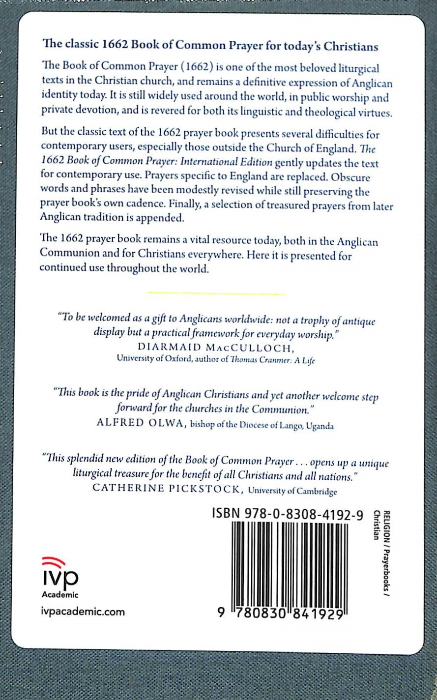 The 1662 Book of Common Prayer