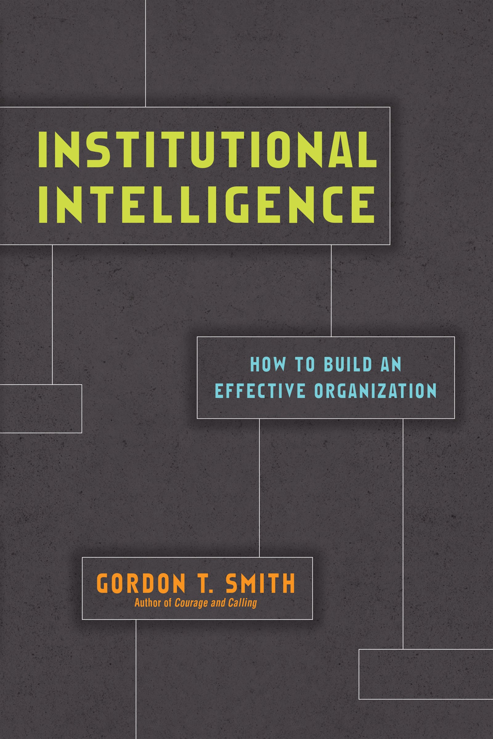 Institutional Intelligence: How to Build An Effective Organization