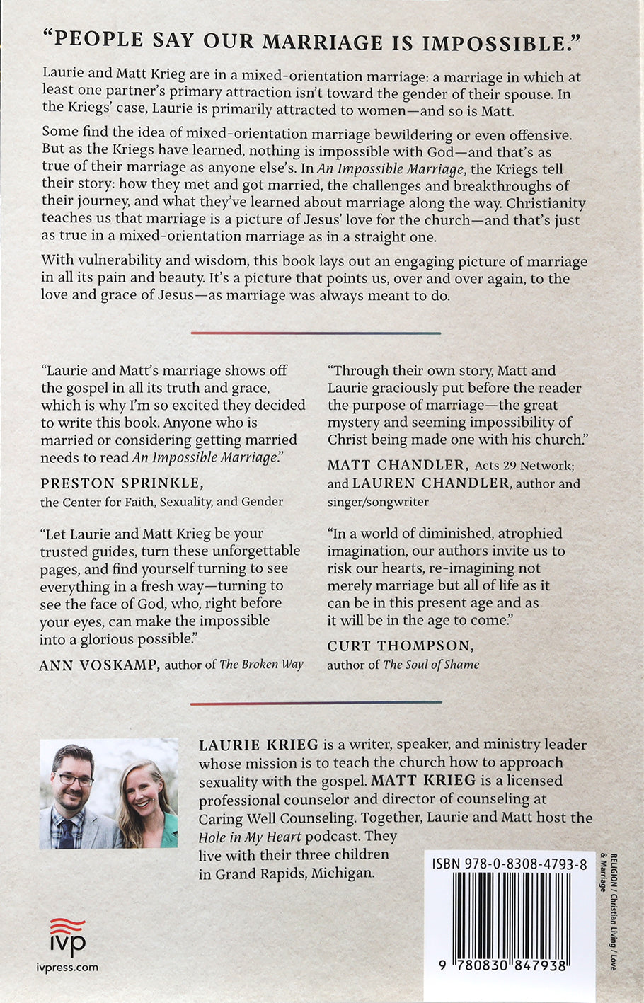 An Impossible Marriage: What Our Mixed-Orientation Marriage Has Taught Us About Love and the Gospel