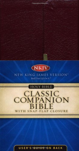 NKJV Checkbook Bible Snap Flap Burgundy (Red Letter Edition)